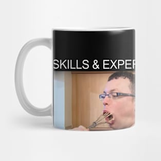 Skills & Experience | Funny T-Shirt | British Culture | Meme Humour Mug